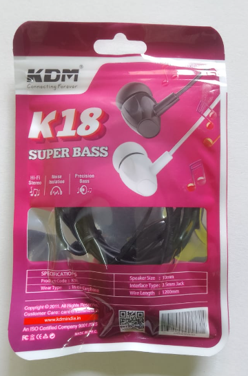 KDM K18 Super Bass Earphone